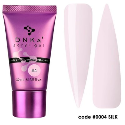 Акригель ніжно-рожевий Acryl Gel DNKa, 30 ml #0004 Silk