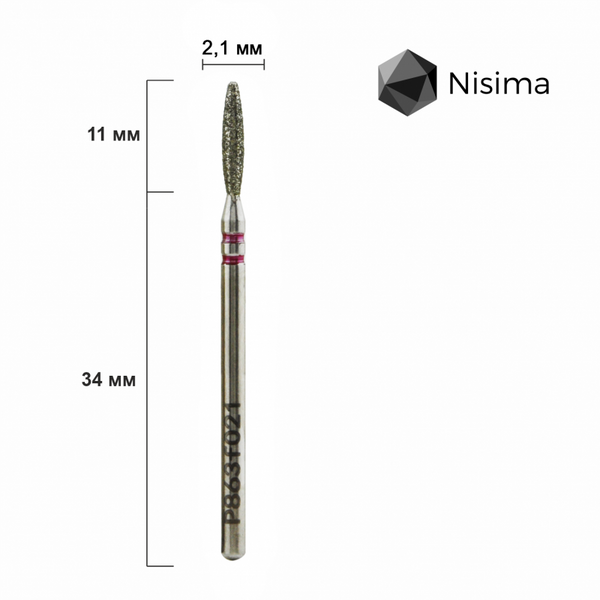 Полум'я тупе 2,1 мм червоне P863f021 Nisima