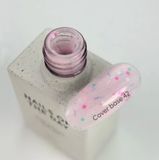 База для нігтів рожева з рожевим, бірюзовим та білим конфетті Nailsoftheday Cover base 42 confetti, 10 мл