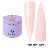 Гель будівельний рожевий з бежевим підтоном DNKa Builder Gel #0003 Icon, 15 мл