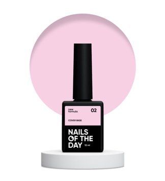 База камуфлююча рожево-нюдова  Nailsoftheday Cover base NEW Formula 02, 10 мл