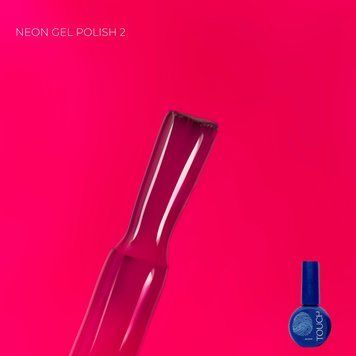 Гель-лак малиновий неоновий Touch Neon gel polish №2, 9мл