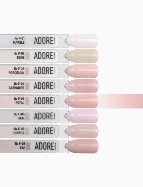 Гель-лак для френчу рожево-бежевий Adore № F-05 petal 12 мл