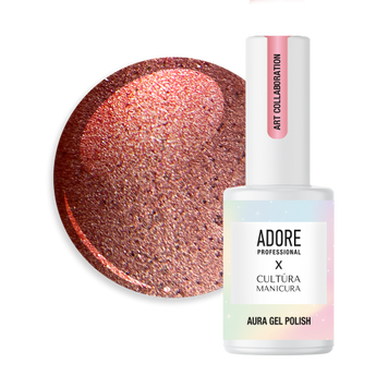 Гель-лак вишневий скляне котяче око хамелеон Adore Aura A-01, 8 мл