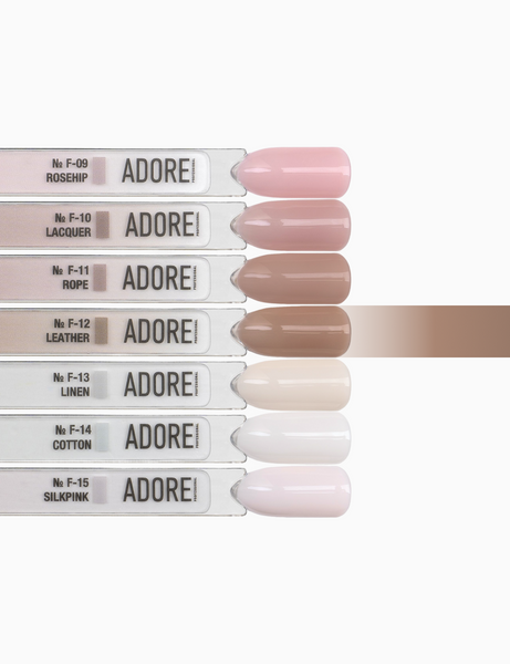 Гель-лак для френчу тепла замша Adore № F-12 leather 12 мл