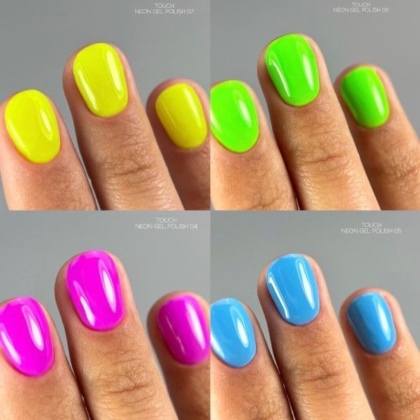 Гель-лак блакитний неоновий Touch Neon gel polish №5, 9мл
