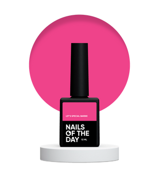 Гель-лак неоново-рожевий NAILSOFTHEDAY Let's special barbie, 10 мл
