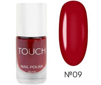 Декоративний лак винно-червоний Touch Nail Polish 09, 8мл
