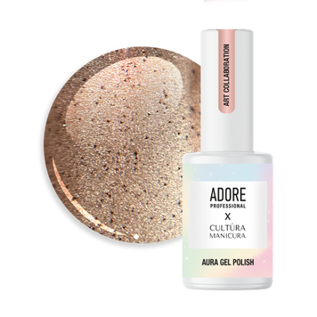 Гель-лак теплий коричневий скляне котяче око хамелеон Adore Aura A-02, 8 мл