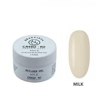 Гель для нігтів молочний Creed-KD Builder gel Milk, 15 ml
