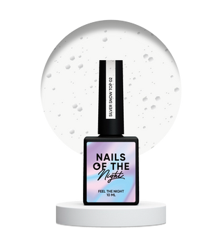 Топ зі срібними шестигранниками без липкого шару, 10 мл NAILSOFTHENIGHT Silver Snow top 02