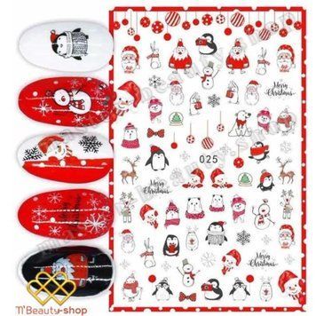 Слайдер на нігті Merry Christmas Fonix 025