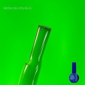 Гель-лак зелений неоновий Touch Neon gel polish №6, 9мл