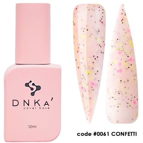 База камуфлююча з різними частинками DNKa Cover Base, 12 ml #0061 Confetti
