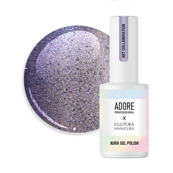 Гель-лак ультрамарин скляне котяче око хамелеон Adore Aura A-04, 8 мл