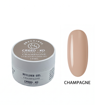 Гель для нігтів холодний бежевий Creed-KD Builder gel Champagne, 15 ml