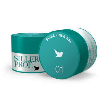 Гель молочний зі сріблястим мікрошимером Siller Liner Shine №1, 15 мл