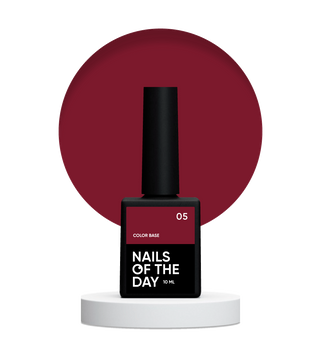 База кольорова темно-червона Nailsoftheday color base 05, 10 мл