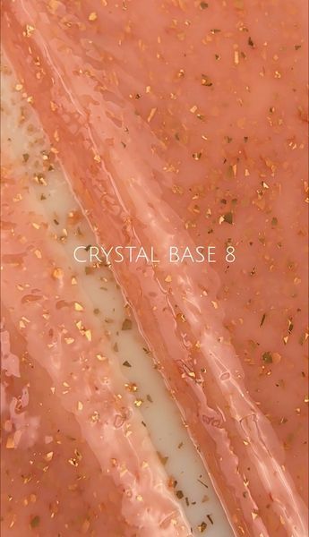 База персикова з золотою поталлю crystal base №8 Avdeeva, 20 мл