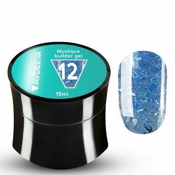 Гель яскраво-синій Avdeeva Mystique Builder gel №12, 15 мл