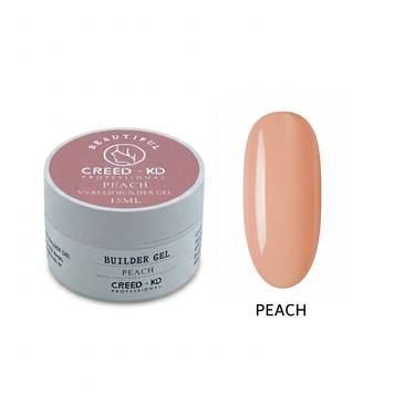Гель для нігтів персиковий Creed-KD Builder gel Peach, 15 ml