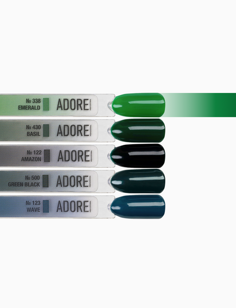 Гель-лак зелений Adore №338 emerald, 12 мл