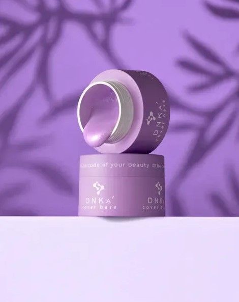 Гель будівельний ніжно-бузковий з шиммером DNKa Builder Gel #0008 Peonies, 15 мл