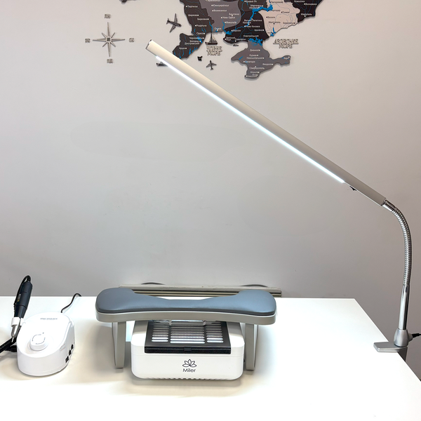 Лампа настільна Flexi-Arm 6028 холодне світло, 8 Вт, з кріпленням до столу