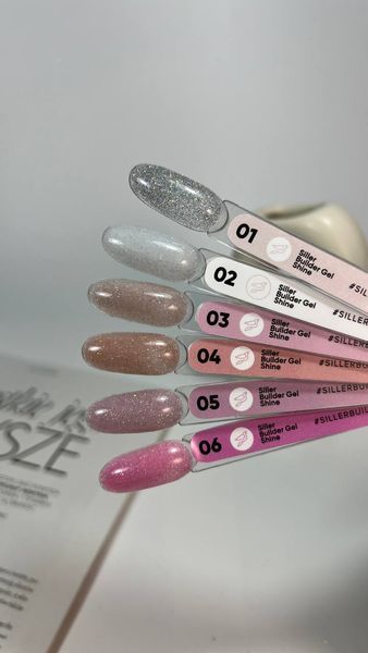 Гель для нігтів світло-рожевий з шимером Siller Gel Shine №05, 15 мл