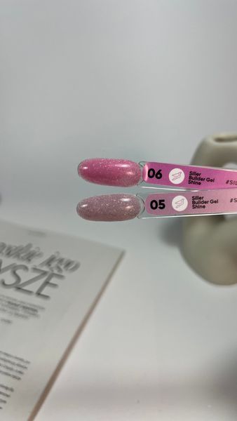 Гель для нігтів світло-рожевий з шимером Siller Gel Shine №05, 15 мл