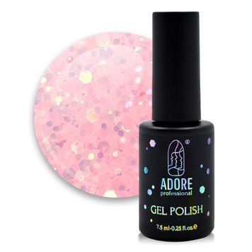 Гель-лак з голографічними блискітками Adore № G-02 7,5 мл