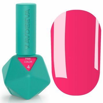 Гель-лак насичений рожевий Avdeeva PINK COLOR №4, 12мл