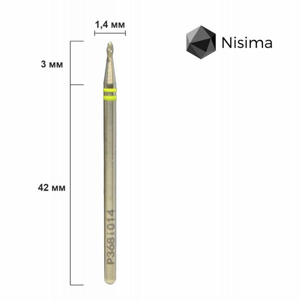 Крапля 1,4 мм жовта P368i014 Nisima