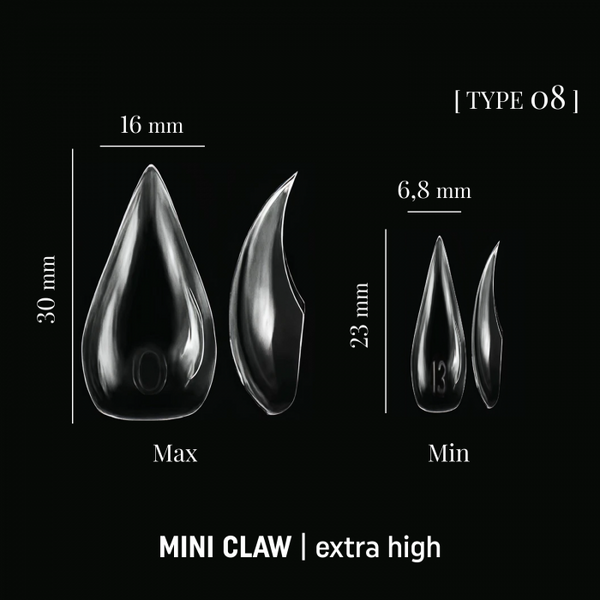 Верхні форми для нарощування коротких кігтів Dual Nail Forms (Type 8) Adore cat&rsquo;s mini claw, 140 шт