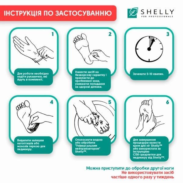 Гель-кератолітик для локального застосування М'яке лезо Shelly 100 мл