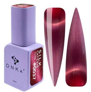Гель-лак котяче око рубіновий DNKa Gel Polish Cat's Eye SILK #0037, 12 ml