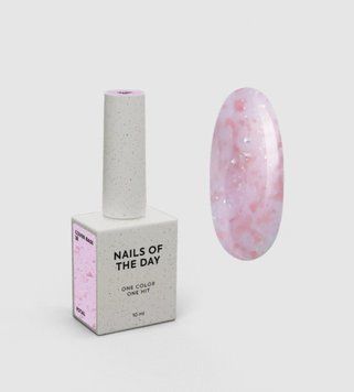 База камуфлююча рожево-молочна з рожевою та срібною поталлю Nailsoftheday Cover base 38 potal, 10 мл