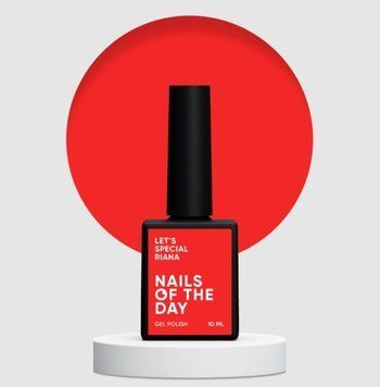 Гель-лак яскраво-червоний NAILSOFTHEDAY Let's special Riana, 10 мл