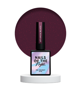 Гель-лак бордовий світловідбиваючий NAILSOFTHEDAY Let&rsquo;s special bellucci, 10 мл