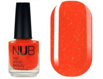 Декоративний лак NUB 095 помаранчевий з шимером, 14 мл