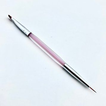 Пензлик двосторнній: для гелю + для ліній Beauty Artists