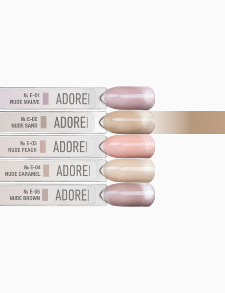 Гель-лак котяче око пісочно-бежевий Adore cat's eye № Е-02 nude sand 12 мл
