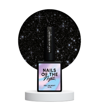 Гель-лак світловідбивний чорний NAILSOFTHENIGHT Black Jack, 10 мл