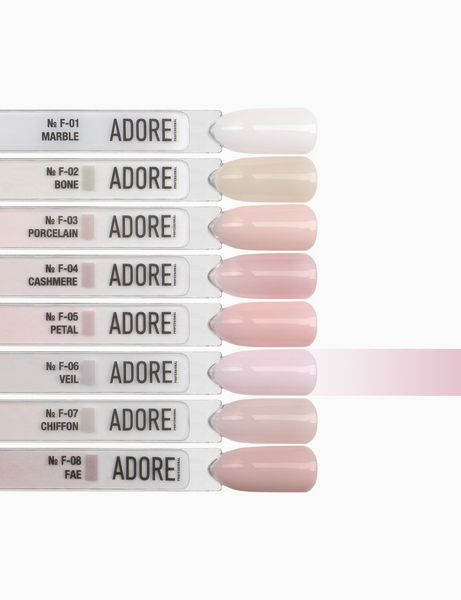 Гель-лак для френчу прохолодний рожевий Adore № F-06 veil 12 мл