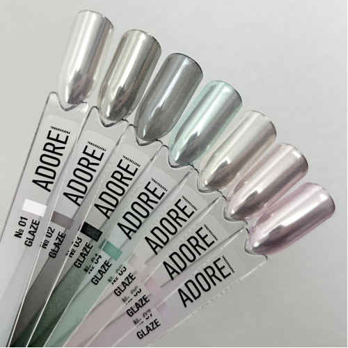 Втирка-глазур біло-срібляста Adore Glaze Powder №1, 0.5 г