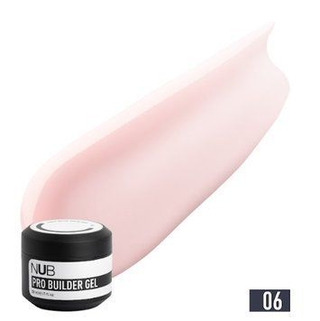Гель молочно-рожевий для укріплення та моделювання нігтів NUB Pro Builder Gel 06, 30 мл