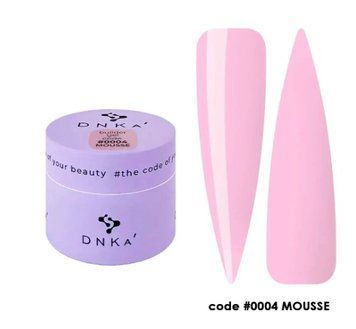 Гель мус для нарощення ніжно-рожевий Builder Gel Mousse DNKa #0004, 15 ml
