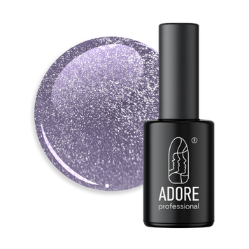 Гель-лак котяче око лавандово-фіолетовий світловідбивний Adore С-03, 8 мл