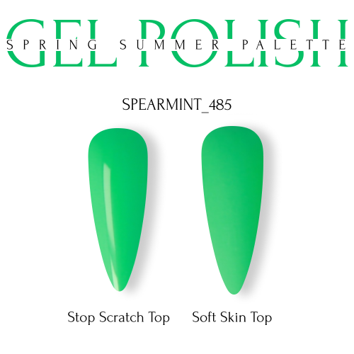 Гель-лак насичений ментоловий Adore №485 spearmint, 8 мл