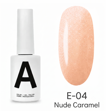 Гель-лак котяче око карамельно-бежевий Adore cat's eye № Е-04 Nude Caramel 12 мл